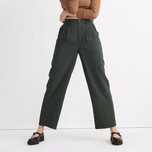 MADEWELL Barroway Wide-Leg Crop Pants - Dark Plum